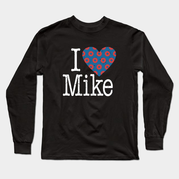 Phish I Heart Mike Long Sleeve T-Shirt by NeddyBetty